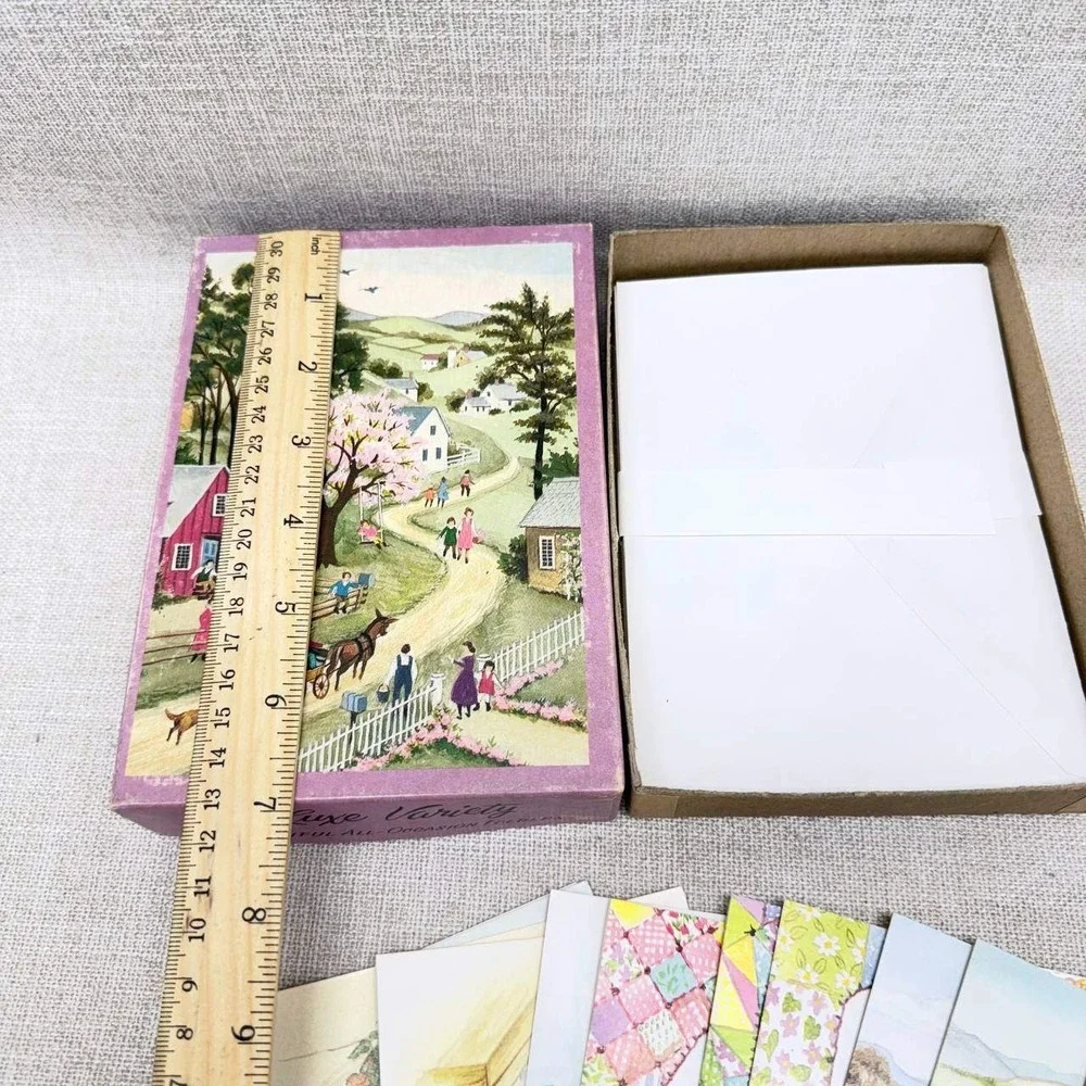 Vintage Deluxe Variety 18 All Occasion Folders Stationery Set Envelopes Unused